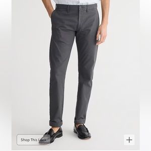 JCREW MEN’S 484 Slim-fit stretch chino pant in grey, size 34/30